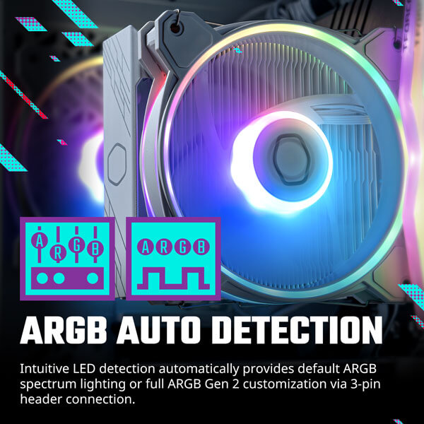 Cooler Master Hyper 212 Halo ARGB White CPU Air Cooler
